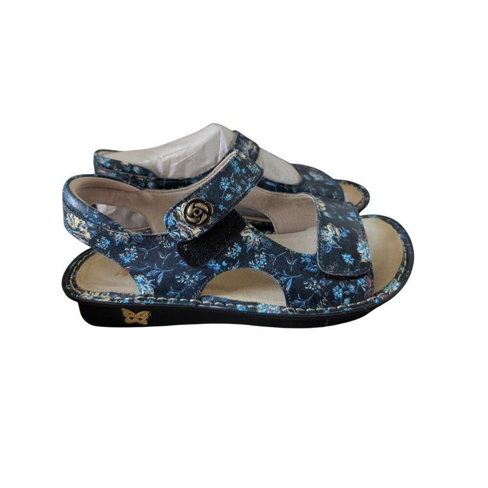 Alegria Women's Blue Floral Print Beckie Sandals New Size Women's 9 - Picture 3 of 7